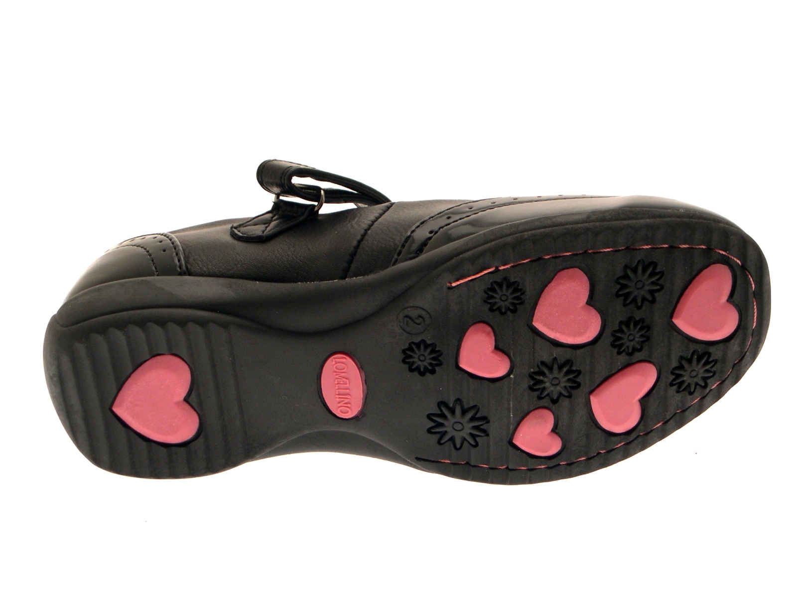 Girls Kids Black School Shoes Mary Jane / Slip On Faux Leather Junior